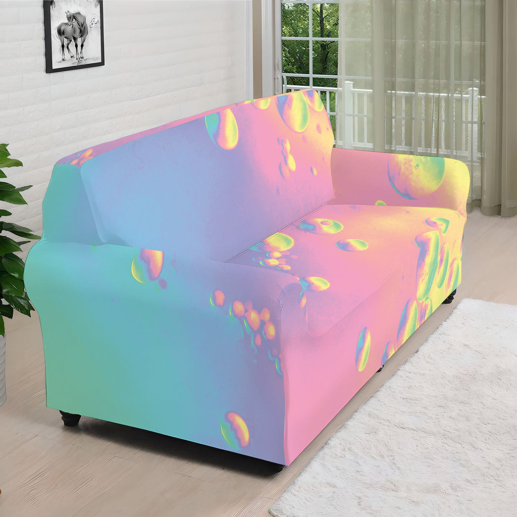 Pastel Acid Melt Print Sofa Cover