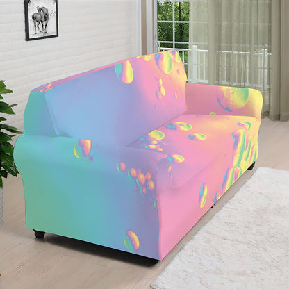 Pastel Acid Melt Print Sofa Cover