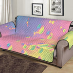 Pastel Acid Melt Print Sofa Protector