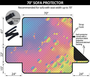 Pastel Acid Melt Print Sofa Protector