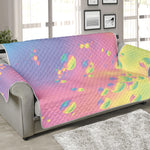 Pastel Acid Melt Print Sofa Protector