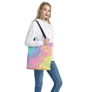 Pastel Acid Melt Print Tote Bag