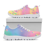 Pastel Acid Melt Print White Sneakers