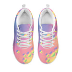 Pastel Acid Melt Print White Sneakers