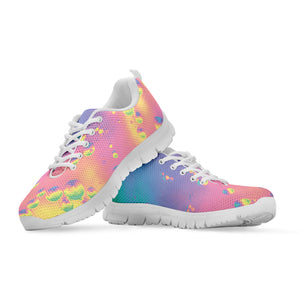 Pastel Acid Melt Print White Sneakers