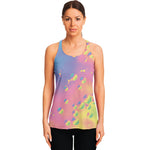 Pastel Acid Melt Print Women's Racerback Tank Top