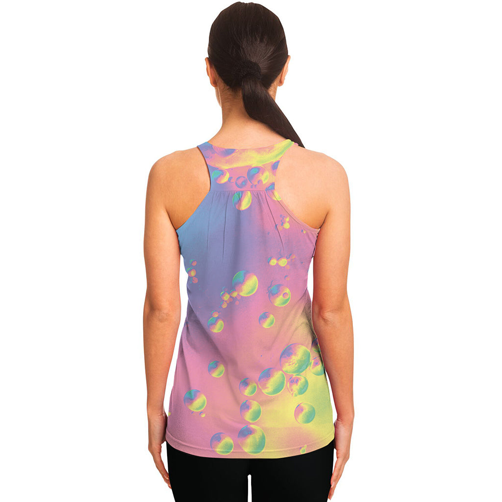 Pastel Acid Melt Print Women's Racerback Tank Top