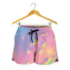 Pastel Acid Melt Print Women's Shorts