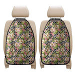 Pastel Alstroemeria Zigzag Pattern Print Car Seat Organizers