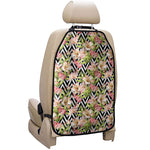 Pastel Alstroemeria Zigzag Pattern Print Car Seat Organizers