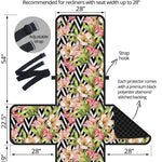 Pastel Alstroemeria Zigzag Pattern Print Recliner Protector