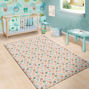 Pastel Axolotl Pattern Print Area Rug