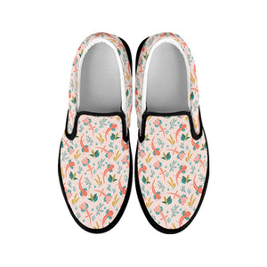 Pastel Axolotl Pattern Print Black Slip On Shoes