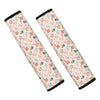 Pastel Axolotl Pattern Print Car Seat Belt Covers