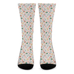 Pastel Axolotl Pattern Print Crew Socks