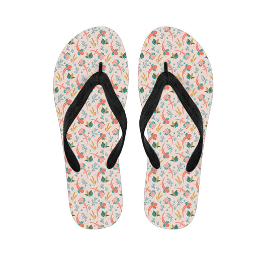 Pastel Axolotl Pattern Print Flip Flops