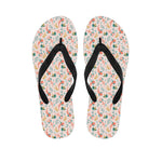 Pastel Axolotl Pattern Print Flip Flops