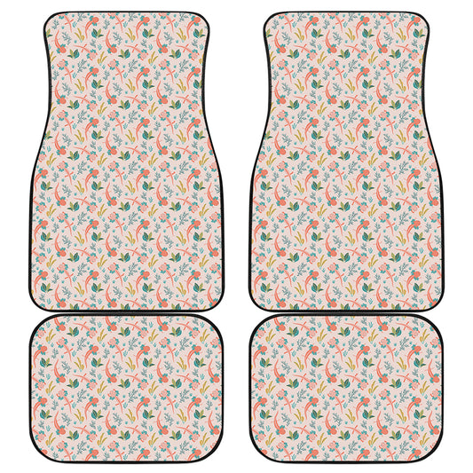 Pastel Axolotl Pattern Print Front and Back Car Floor Mats