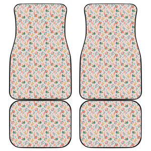 Pastel Axolotl Pattern Print Front and Back Car Floor Mats