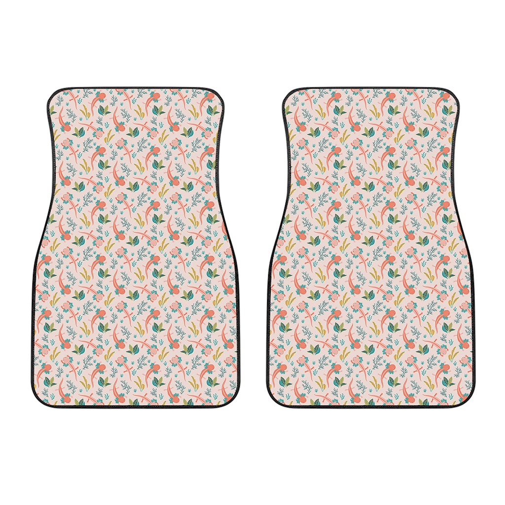 Pastel Axolotl Pattern Print Front Car Floor Mats