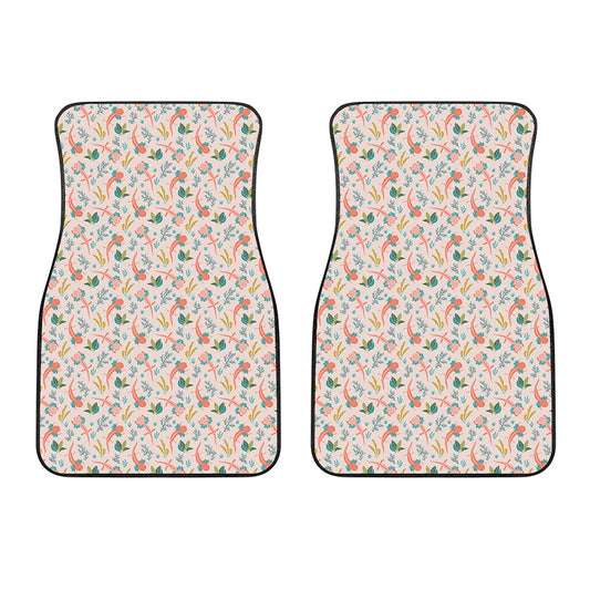 Pastel Axolotl Pattern Print Front Car Floor Mats