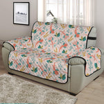 Pastel Axolotl Pattern Print Half Sofa Protector