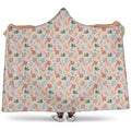 Pastel Axolotl Pattern Print Hooded Blanket