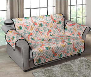 Pastel Axolotl Pattern Print Loveseat Protector