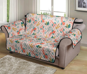 Pastel Axolotl Pattern Print Loveseat Protector