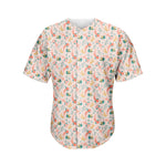 Pastel Axolotl Pattern Print Men's Baseball Jersey