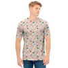 Pastel Axolotl Pattern Print Men's T-Shirt