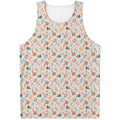 Pastel Axolotl Pattern Print Men's Tank Top