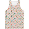 Pastel Axolotl Pattern Print Men's Tank Top