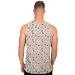 Pastel Axolotl Pattern Print Men's Tank Top