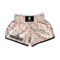 Pastel Axolotl Pattern Print Muay Thai Boxing Shorts