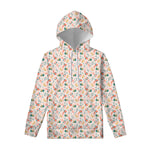 Pastel Axolotl Pattern Print Pullover Hoodie