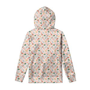 Pastel Axolotl Pattern Print Pullover Hoodie