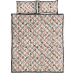 Pastel Axolotl Pattern Print Quilt Bed Set