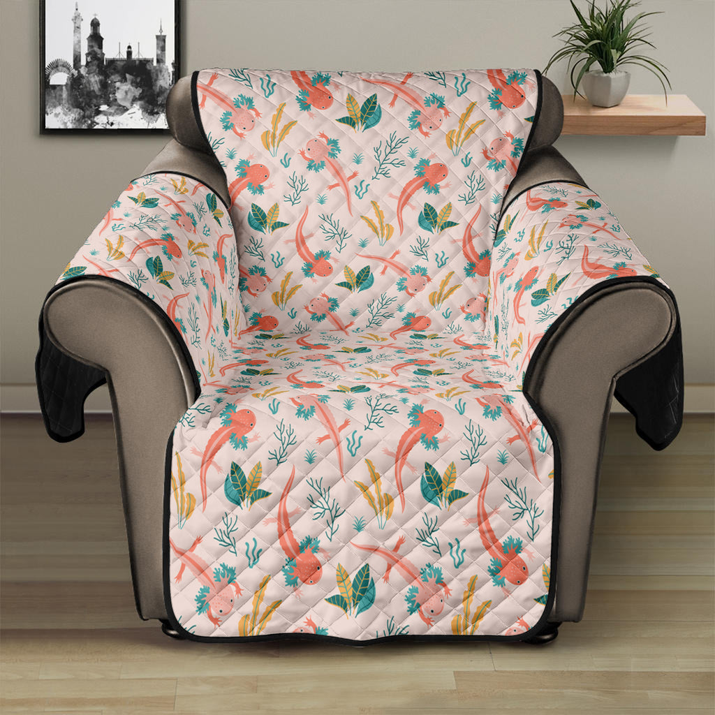 Pastel Axolotl Pattern Print Recliner Protector