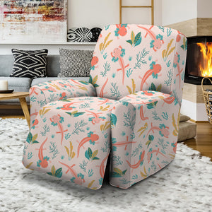 Pastel Axolotl Pattern Print Recliner Slipcover