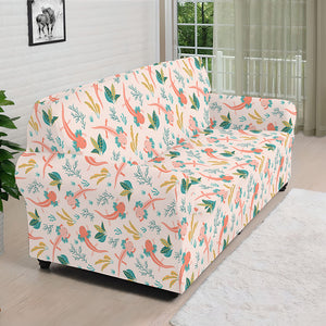 Pastel Axolotl Pattern Print Sofa Cover