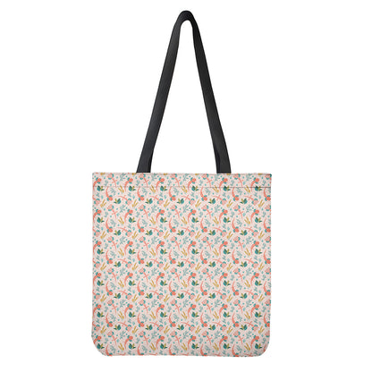 Pastel Axolotl Pattern Print Tote Bag