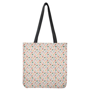 Pastel Axolotl Pattern Print Tote Bag