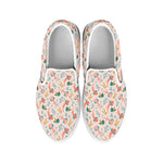 Pastel Axolotl Pattern Print White Slip On Shoes