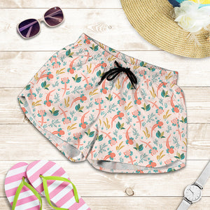 Pastel Axolotl Pattern Print Women's Shorts