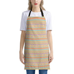 Pastel Aztec Tribal Pattern Print Apron