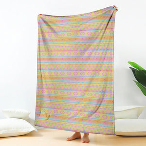 Pastel Aztec Tribal Pattern Print Blanket