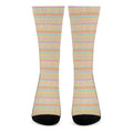 Pastel Aztec Tribal Pattern Print Crew Socks