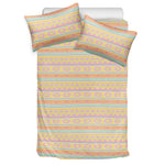 Pastel Aztec Tribal Pattern Print Duvet Cover Bedding Set