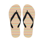 Pastel Aztec Tribal Pattern Print Flip Flops